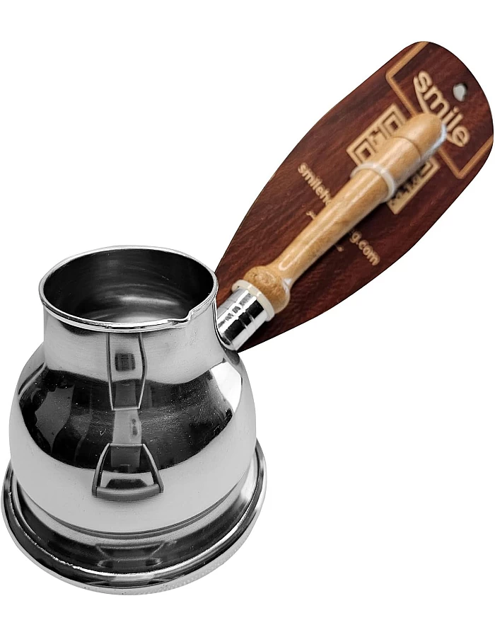 Smile House - Stainless Steel Turkish Coffee Pot - Wooden Handle (Size 1-100ml)