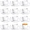 Maxdot 12 Set 2.7 OZ Porcelain Espresso Cups with Saucers White Ceramic Coffee Cups and Saucers Cappuccino Mug Latte Cup for Cafe Mocha Barista Coffee Shop