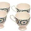 Rosa FM 8968 013052 Arabic Star Porcelain Coffee Cup Set With Saucer With Durable Material For Home And Office