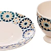Rosa FM 8968 013052 Arabic Star Porcelain Coffee Cup Set With Saucer With Durable Material For Home And Office