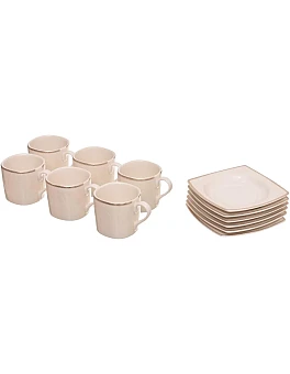 Rosa FM 8968 296110 Victoria T.Shape Porcelain Tea And Coffee Cup Set, 29 Pieces With Durable Material For Home And Office