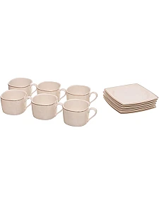 Rosa FM 8968 296110 Victoria T.Shape Porcelain Tea And Coffee Cup Set, 29 Pieces With Durable Material For Home And Office