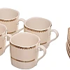 Rosa fm 8968 296103 elizabeth t.shape porcelain tea and coffee cup set, 29 pieces with durable material for home and office