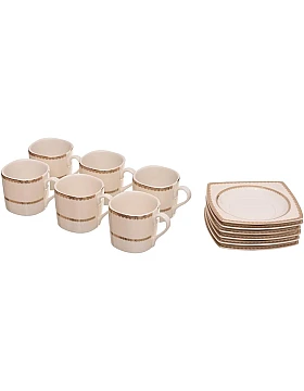 Rosa fm 8968 296103 elizabeth t.shape porcelain tea and coffee cup set, 29 pieces with durable material for home and office