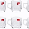 BlinkMax Tea and Nescafe mug set, 6 pieces, pure glass, the famous Blank Mix brand, B108