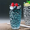 City Glass Candy Mug Set | 6 Pieces Large water bubbles, For juice, cocktail, water, Cappuccino or Nescafe | Clear and Elegant 320 ml (Candy)