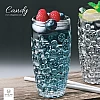 City Glass Candy Mug Set | 6 Pieces Large water bubbles, For juice, cocktail, water, Cappuccino or Nescafe | Clear and Elegant 320 ml (Candy)