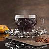 City Glass Rocks Coffee Mug Set | Coffee Mug Set of 6 Mugs + 6 Serving Plates | Decorative Wall Coffee Cup Set Comes with Decorative Serving Plate (Coffee, 110ml)