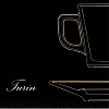 City Glass Turin Coffee Mug Set of 6 Mugs + 6 Serving Plates for Coffee or Espresso Clear Small 90 ml