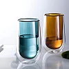 DOUBLE LAYER GLASS CUP - Enjoy the perfect combination of style and functionality with our Double Wall Heat Resistant Glass Mug, designed for hot and cold beverages. (1 cup in color shown)