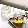 FINSTER Glass Coffee Mugs Cup Set of 6-440 ML, Transparent, Premium Golden Handle Big Borosilicate Tea Cups Perfect for Lemon, Green, Herbal, Chai Tea & Americano, Espresso, Cappuccinos Coffee Cups