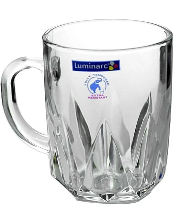 Luminarc Generic 150 Arabic Shape Glass Mug 6-Pieces Set, 250 ml Capacity
