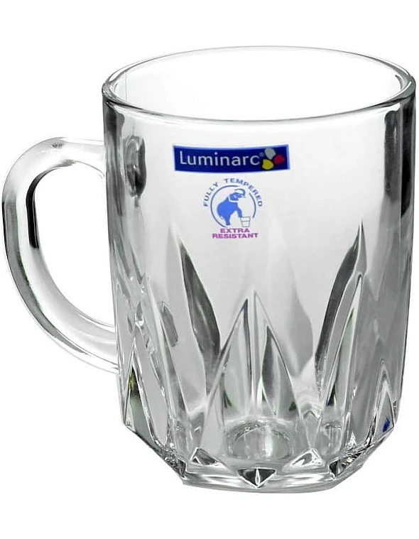 Luminarc Generic 150 Arabic Shape Glass Mug 6-Pieces Set, 250 ml Capacity