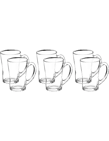 Luminarc Structure Glass Mug Set of 6 - Transparent