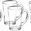 Luminarc Structure Glass Mug Set of 6 - Transparent