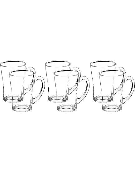 Luminarc Structure Glass Mug Set of 6 - Transparent