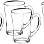 Luminarc Structure Glass Mug Set of 6 - Transparent