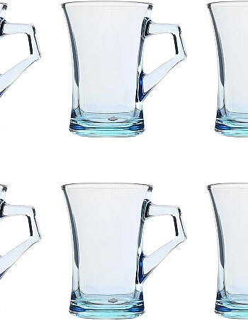 Pasabahce Azur Glass Mug For Home Uses, Restaurants & Hotels, 120ml - Turqouise