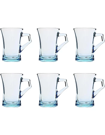 Pasabahce Azur Glass Mug For Home Uses, Restaurants & Hotels, 120ml - Turqouise