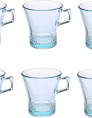 Pasabahce Kuvars Glass Mug For Home Uses, Restaurants & Hotels, 250ml - Turqouise
