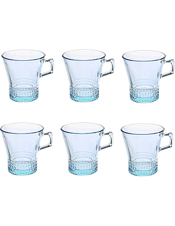 Pasabahce Kuvars Glass Mug For Home Uses, Restaurants & Hotels, 250ml - Turqouise