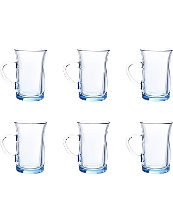 Pasabahce Mila Mug - Turquoise, 150 ml - Set of 6