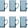 Pasabahce Mila Tea Mug Set of 6 Cups-Turquoise, (150ml)