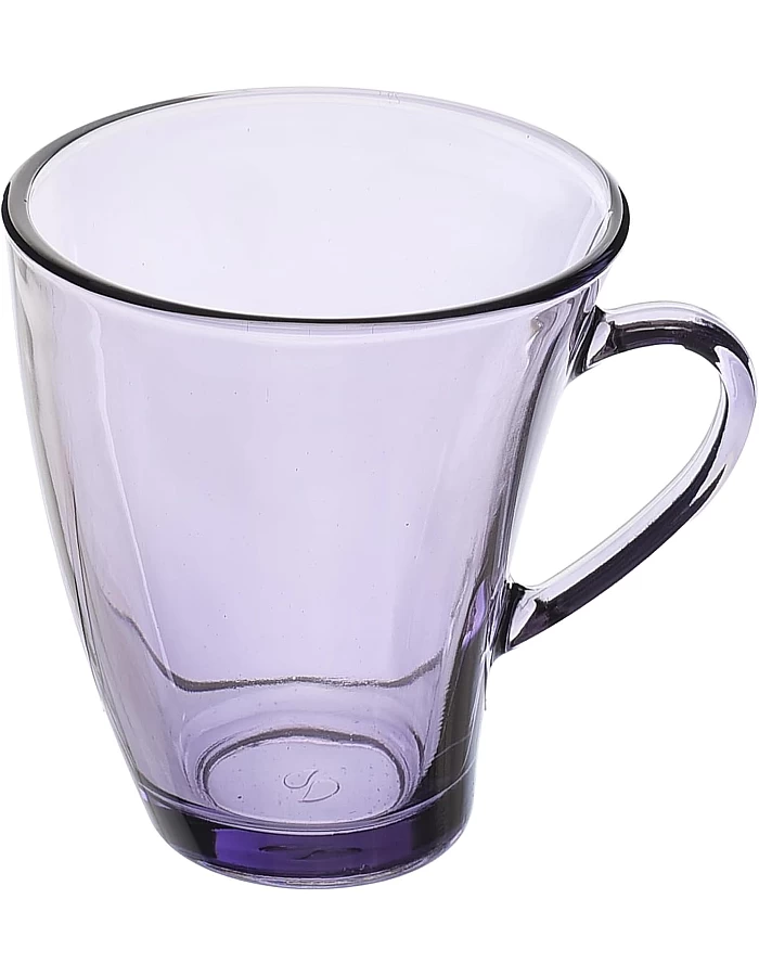 Pasabahce Penguen Glass Mug - Purple, 295 ml - Set of 6