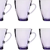 Pasabahce Penguen Glass Mug - Purple, 295 ml - Set of 6