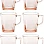 Pasabahce Tea Mug Set Carre -6 Cups- 270 ml -Pink Color-Turkey Origin