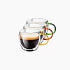 Zinnia Double Glass Mug 3-Piece Set, 250 ml Capacity