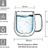 cmxing Double Wall Reusable Coffee Glasses Cups Insulated Cups Transparent Thermo Glass Cup Set Coffee Mugs for Espresso Cappuccino Latte(300ml)