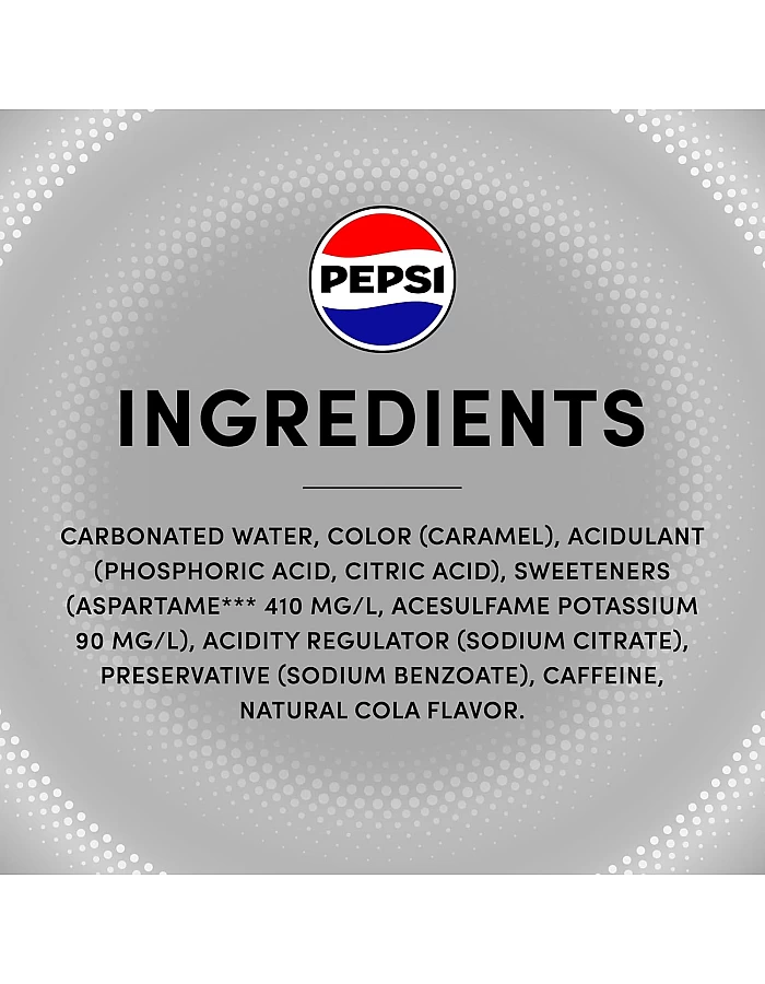 Diet Pepsi, Carbonated Soft Drink, Cans, 330 ml Pack of 24