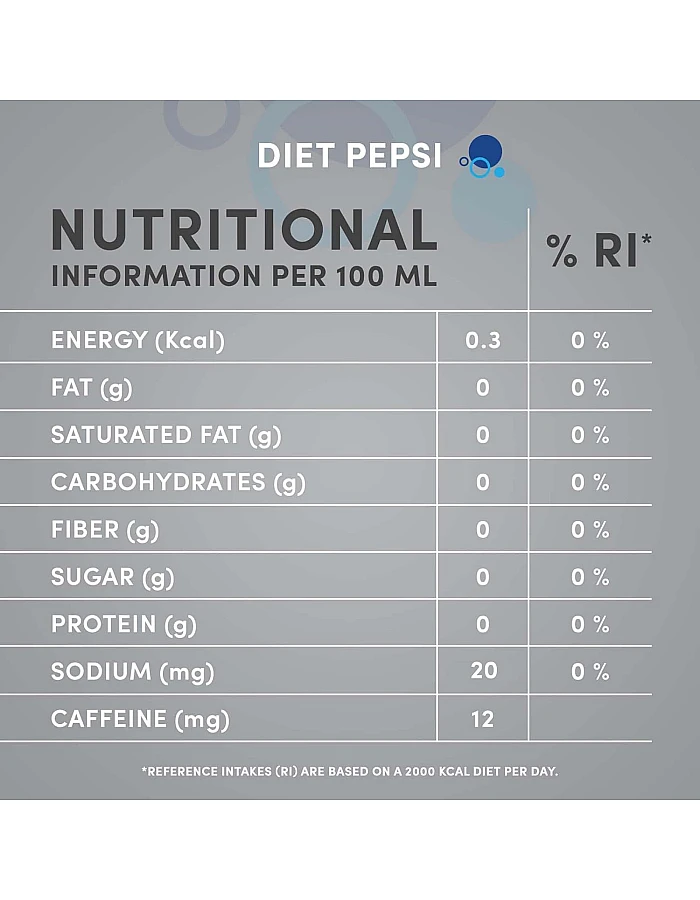 Diet Pepsi, Carbonated Soft Drink, Plastic Bottle, 500 ml x 12