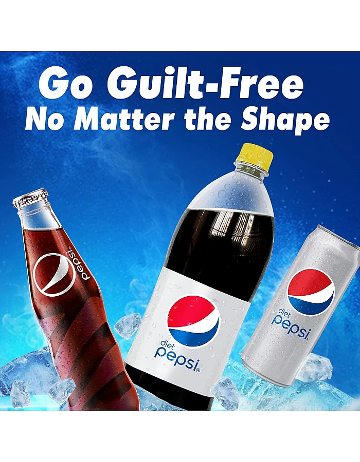 Diet Pepsi, Carbonated Soft Drink, Plastic Bottle, 500 ml x 12