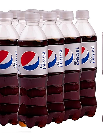 Diet Pepsi, Carbonated Soft Drink, Plastic Bottle, 500 ml x 12