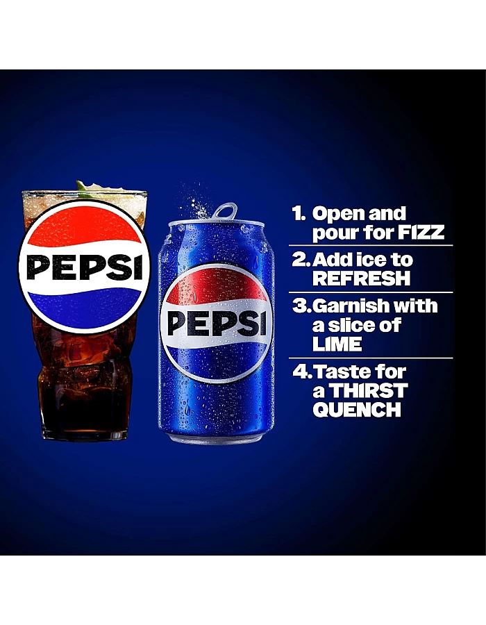 Pepsi Regular Cans, 8 x 330ml