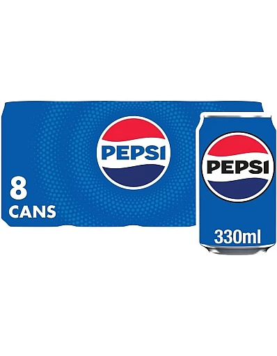 Pepsi Regular Cans, 8 x 330ml