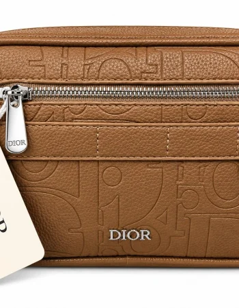 Dior Brown Embossed Hand Bag BG6-156