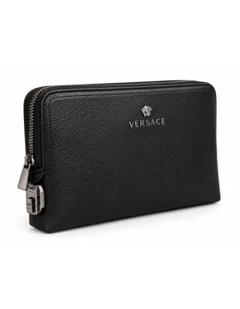 Versace Black Wrist Clutch with Lock BG6-186