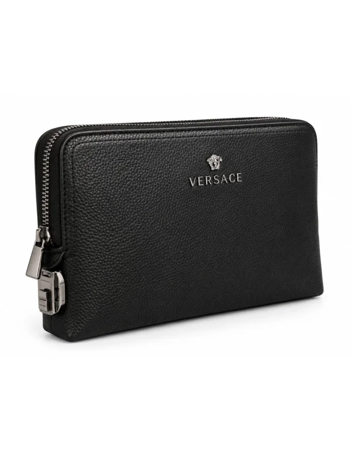 Versace Black Wrist Clutch with Lock BG6-186