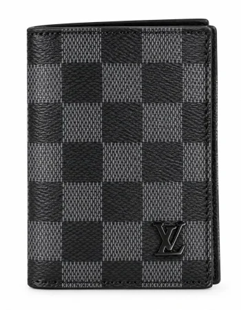 Louis Vuitton Black and Grey Check Wallet CE601-99L