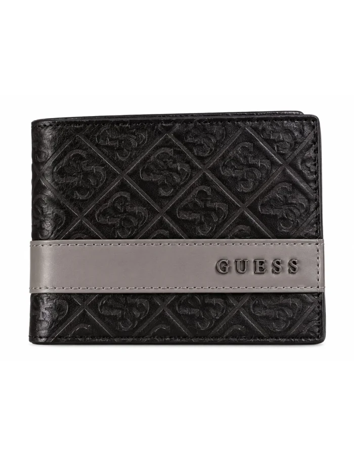 Guess Black Embossed Bifold Wallet G-9749