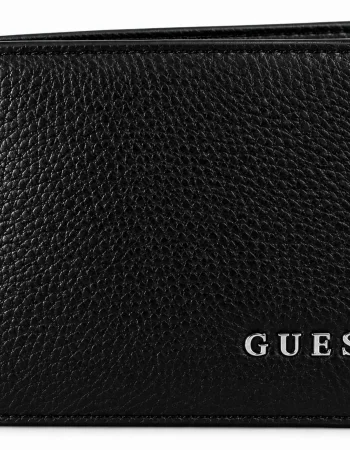 Guess Black Grained Bifold Wallet G-9801