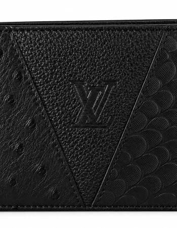 Louis Vuitton Black Embossed Bifold Wallet LV-9819