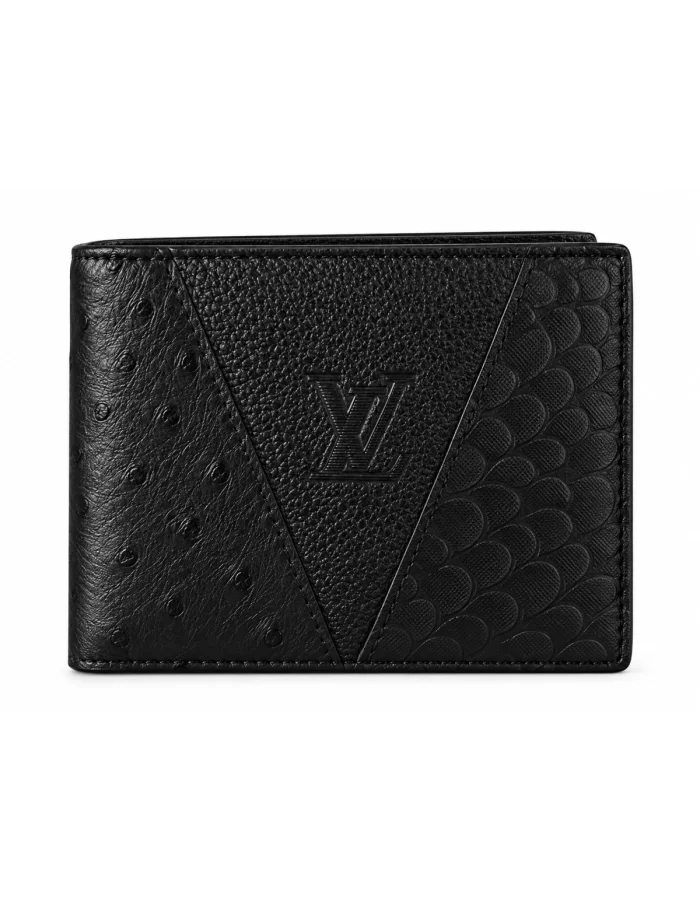 Louis Vuitton Black Embossed Bifold Wallet LV-9819
