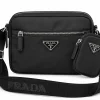 Prada Black Nylon Crossbody Bag with Pouch PRA-5883