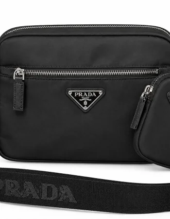Prada Black Nylon Crossbody Bag with Pouch PRA-5883
