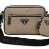 Prada Khaki Nylon Crossbody Bag with Pouch PRA-5883