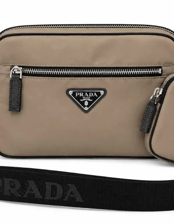 Prada Khaki Nylon Crossbody Bag with Pouch PRA-5883